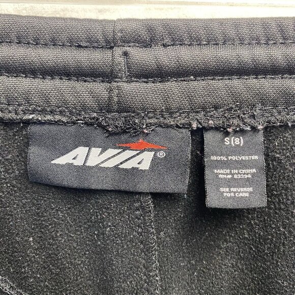 Avia Athletic Drawstring Waist Jogger Pants Boys Small (8) Black Side Pockets - Picture 8 of 16